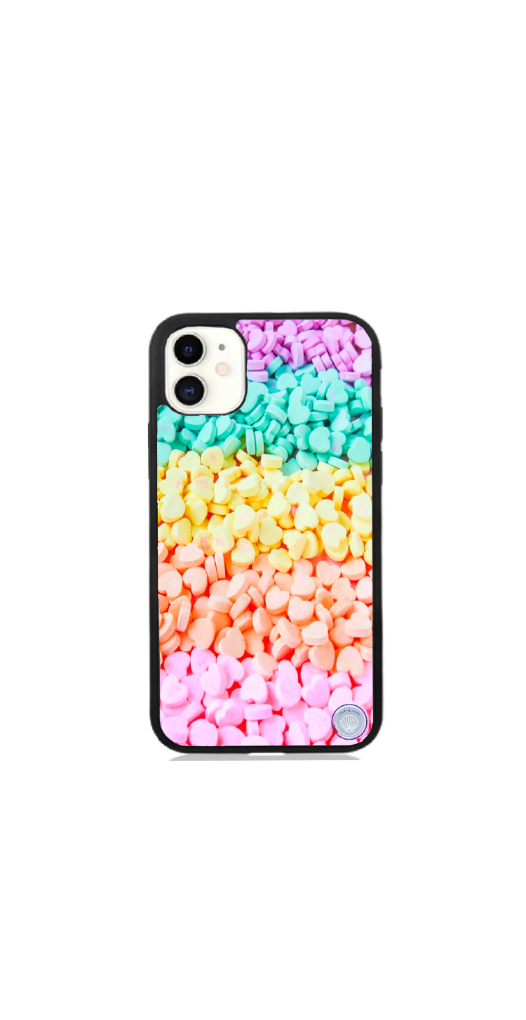 Rainbow Heart Candies Case