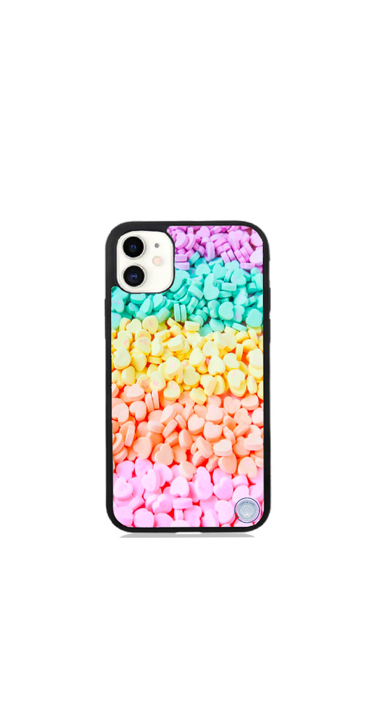 Rainbow Heart Candies Case