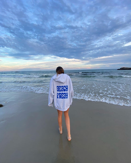 Grey "Beach Freak" Hoodie